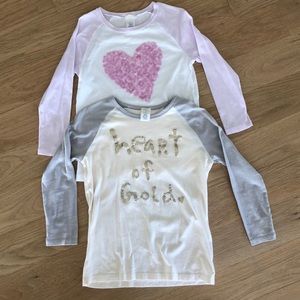 2 Crewcuts long-sleeve t-shirts size 8